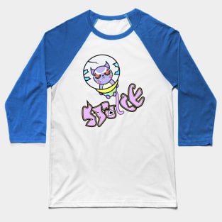 space cat angry purple kitten Baseball T-Shirt